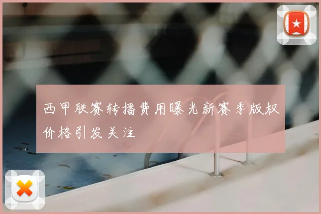 西甲联赛转播费用曝光新赛季版权价格引发关注